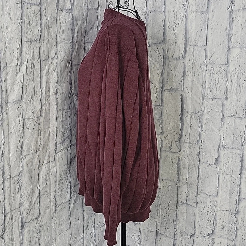 AXIST Burgandy Men's Crew Neck Sweater Large - Picture 3 of 5